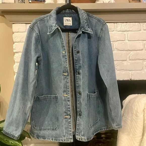 Zara Indigo Denim Jacket - Picture 1 of 8